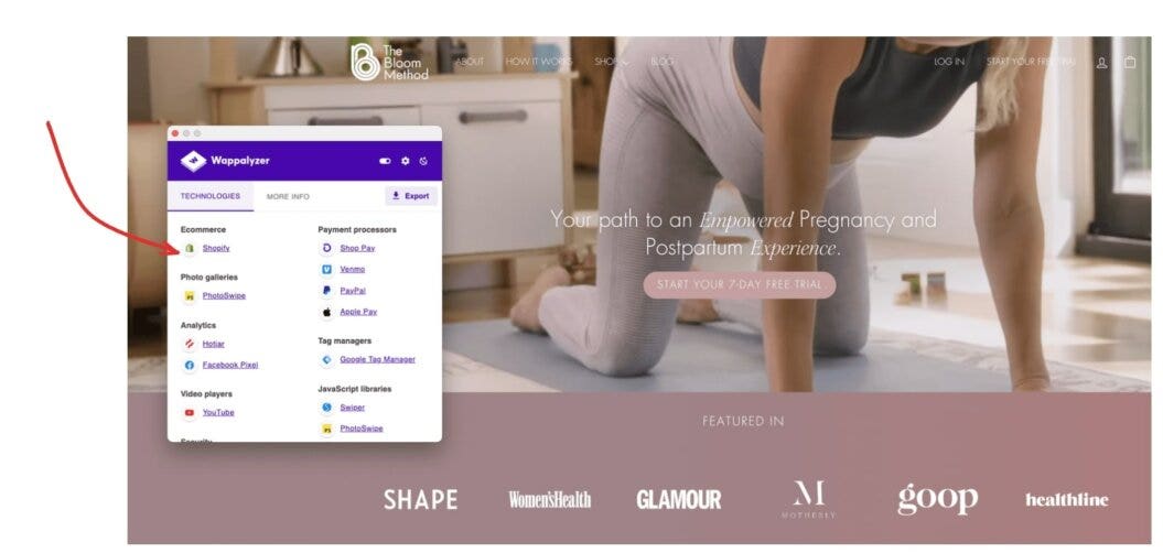studio bloom wappalyzer