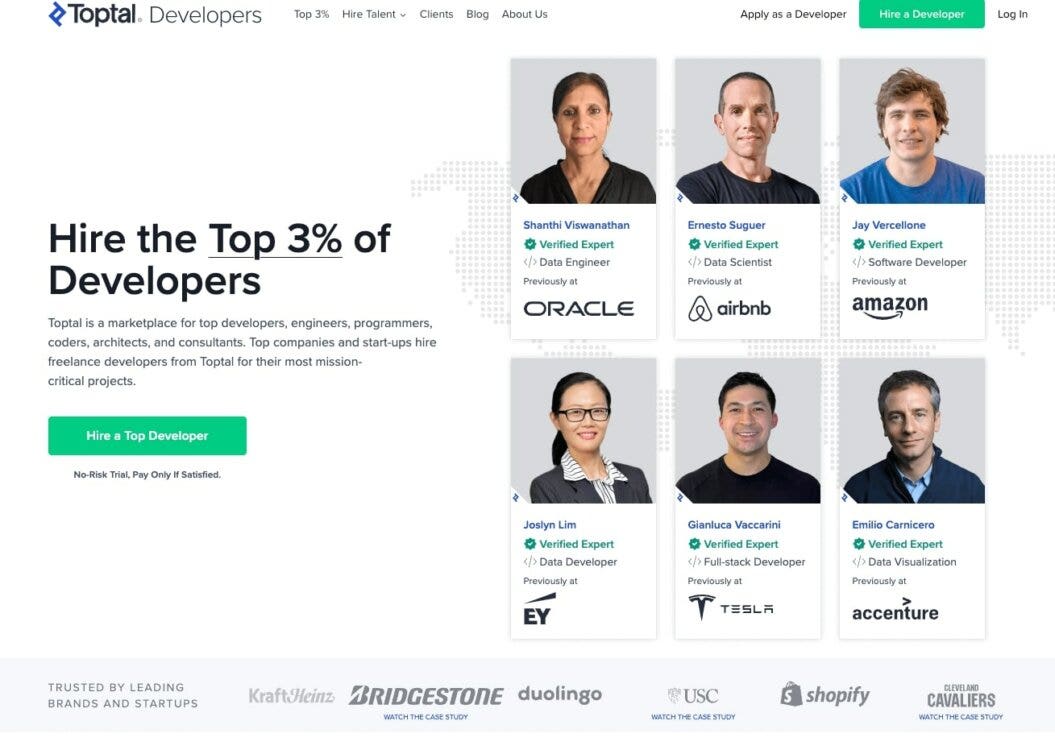 toptal developers
