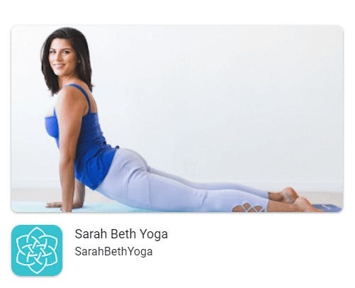 an image featuring the app icon of Sarah Beth Yoga