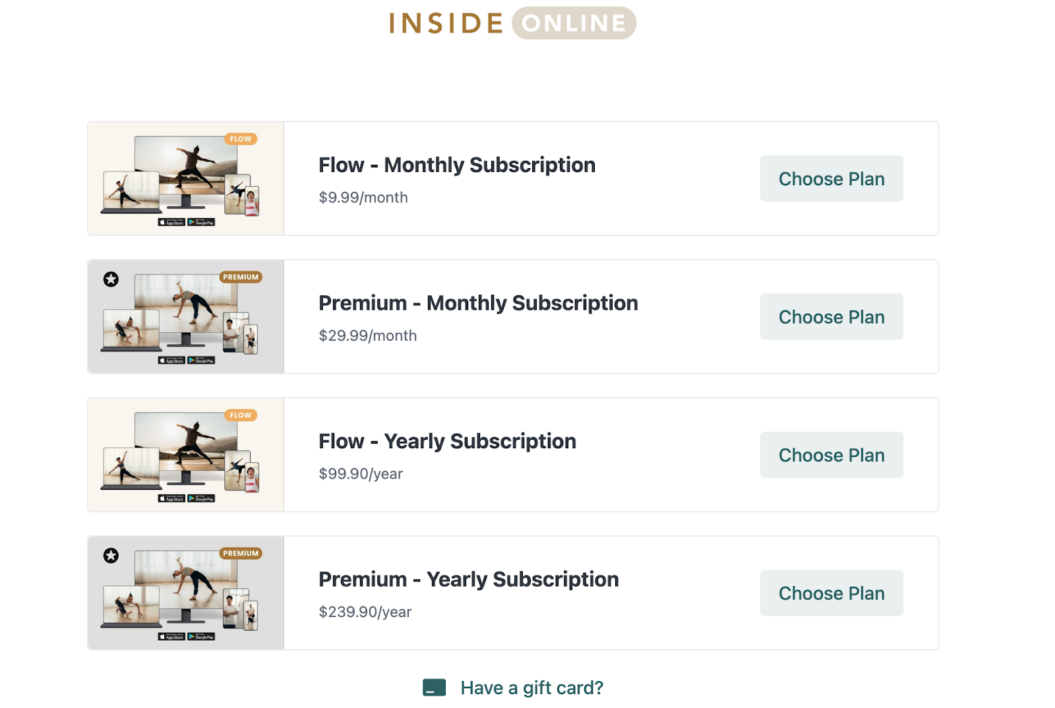an image showing four different pricing plans