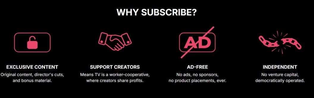 Image showing four icons with benefits if subscribed