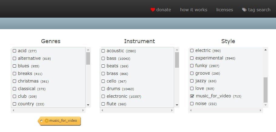 Music for Video Tag Custom