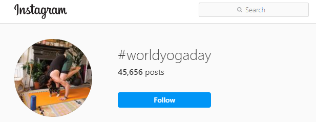 Coupon hashtag holidays yoga example