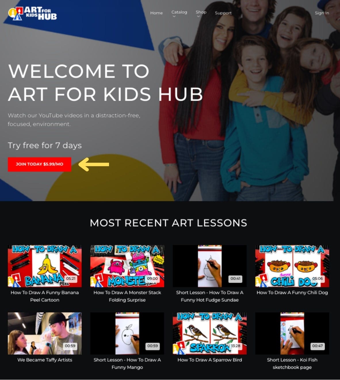 Art For Kids Hub website