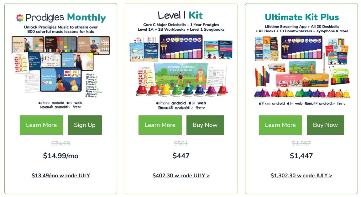 Prodigies TVOD offer