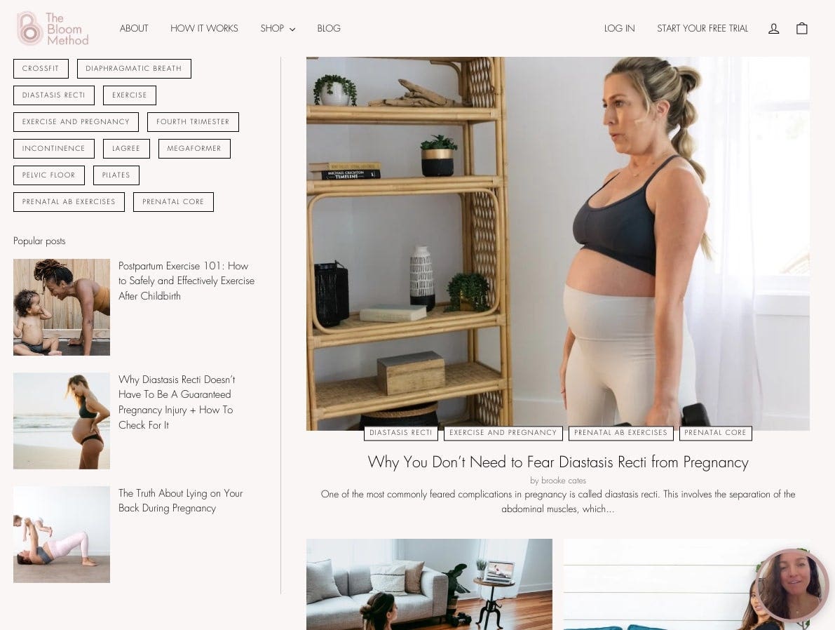 The Bloom Method_s blog page