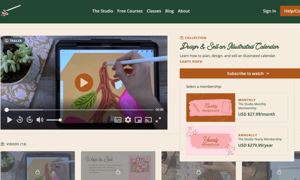 a photo of a subscription upselling sample