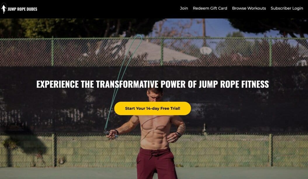 jump rope dudes homepage example