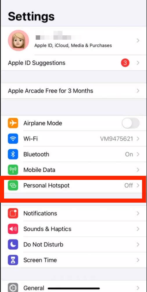 iOS Hotspot