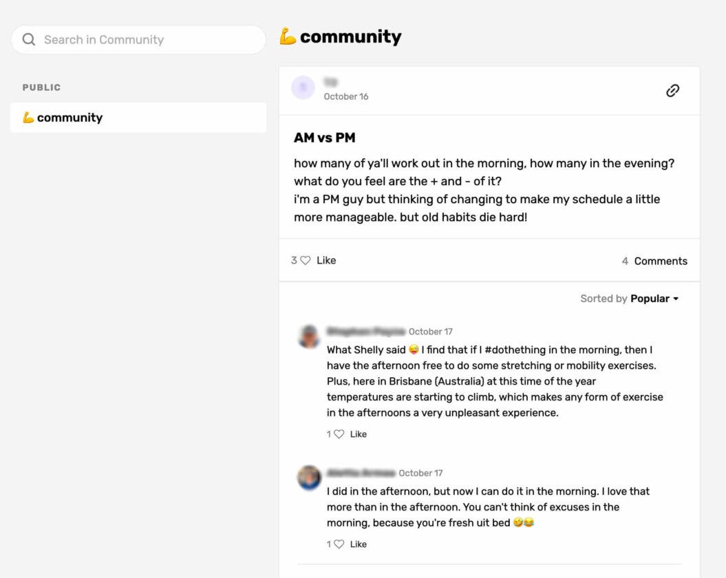 Image showing community members discussing on a public post.