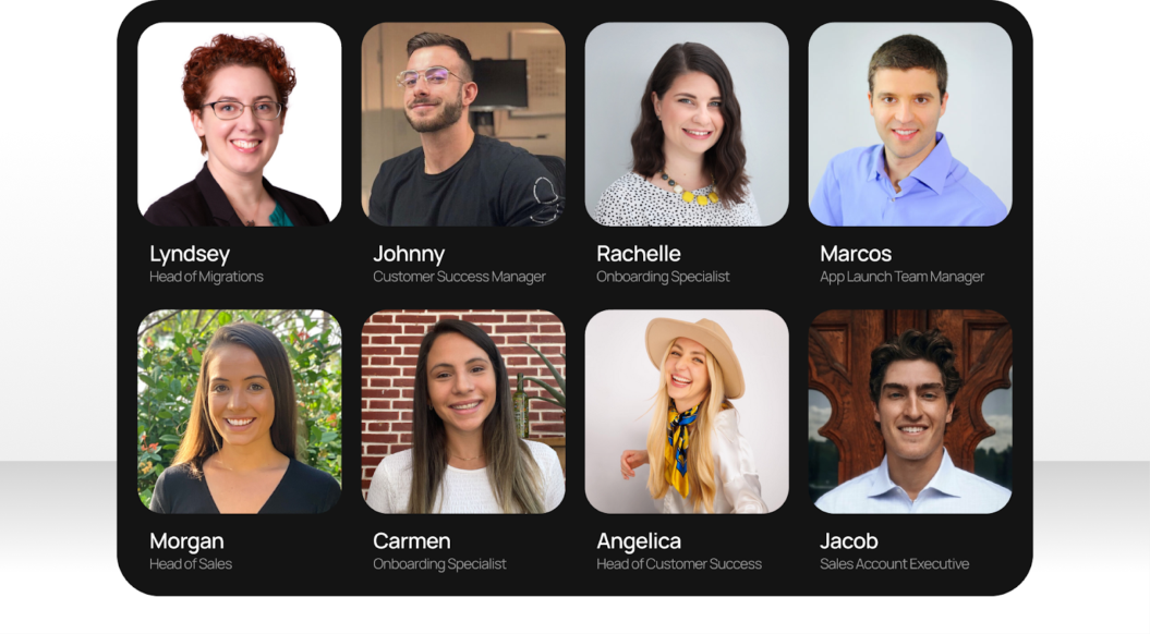 portrait photo of a customer support team