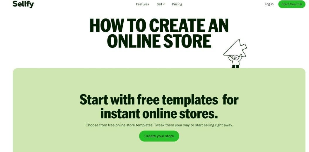 Sellfy Homepage