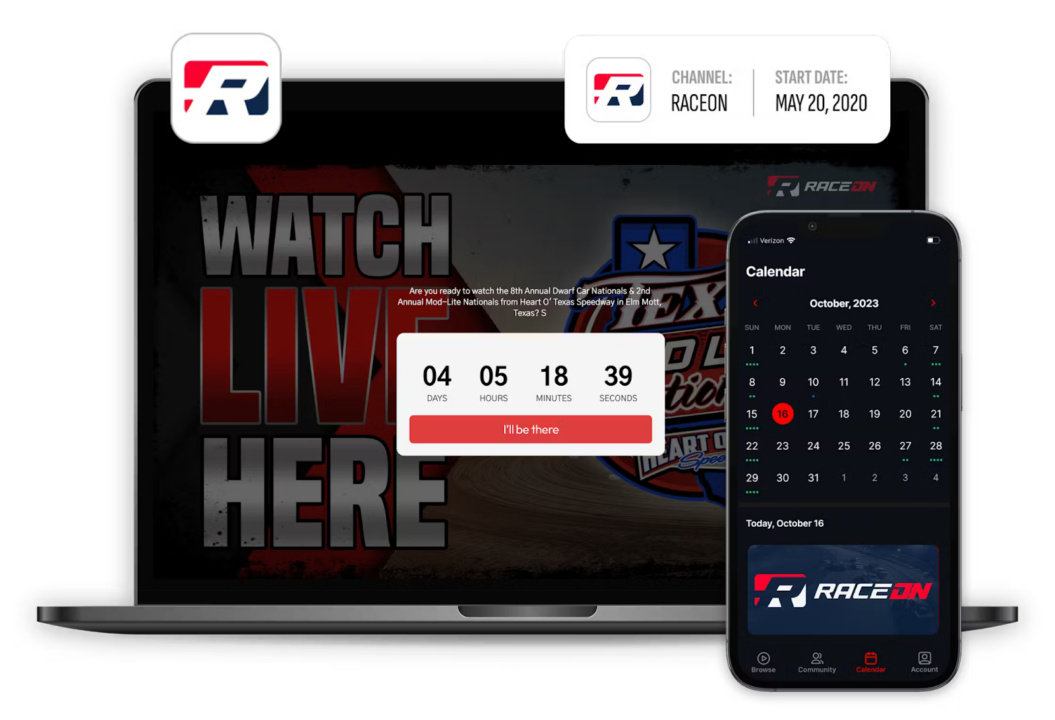 Uscreen live streaming feature example