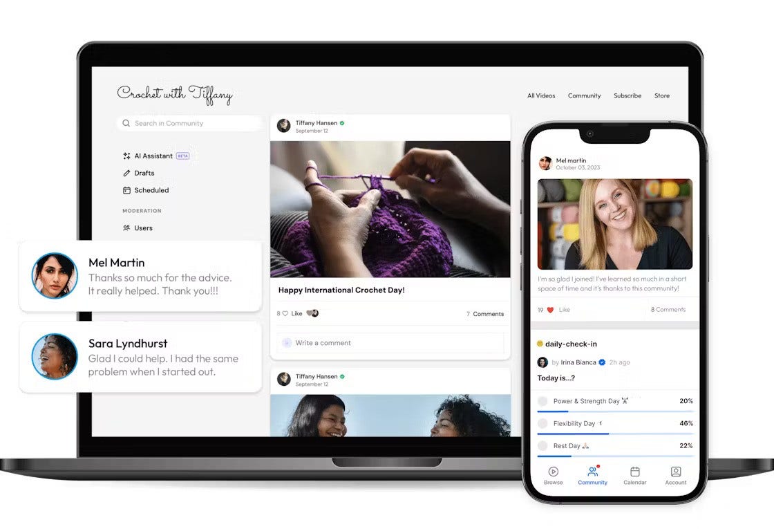 Example of community features