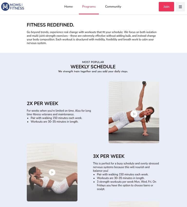 Mom's Fitness Packages