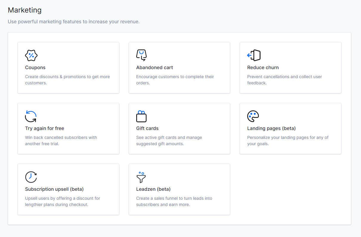 uscreen marketing tools dashboard