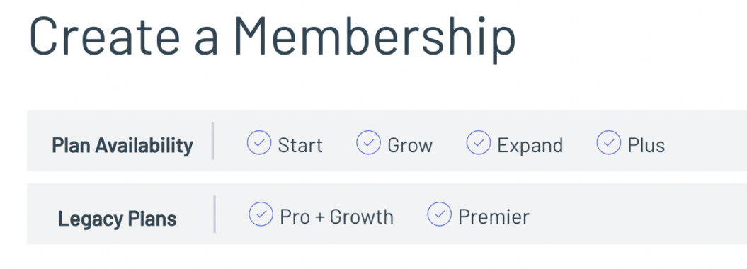 create membership plan