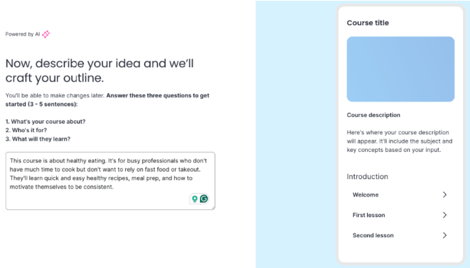 ai powered course builder