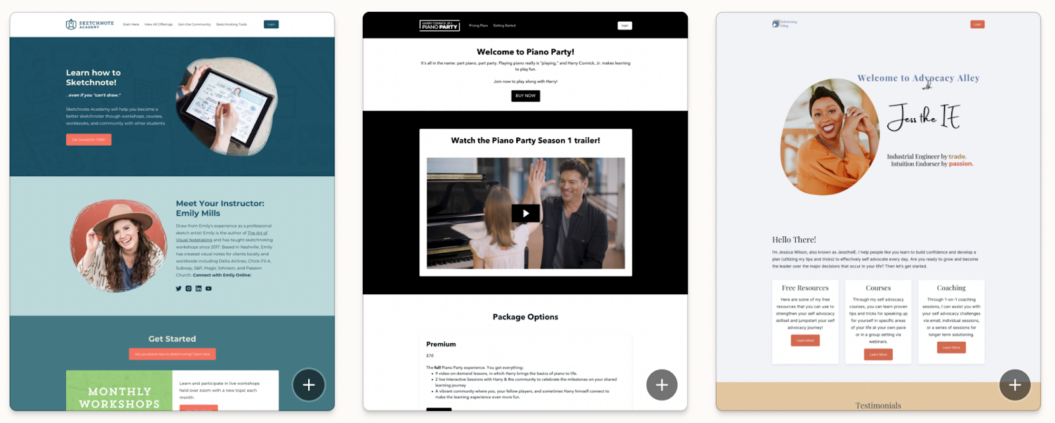 website building customization options