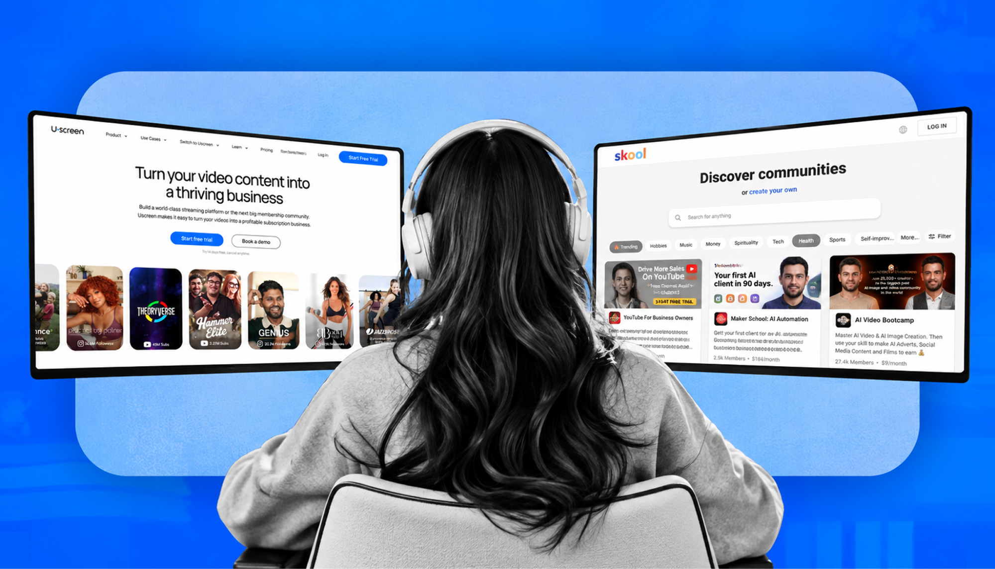 Uscreen vs Skool: which is better for video memberships?