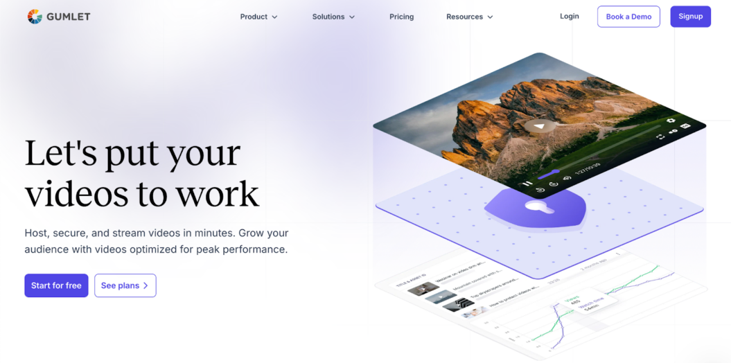 gumlet's homepage