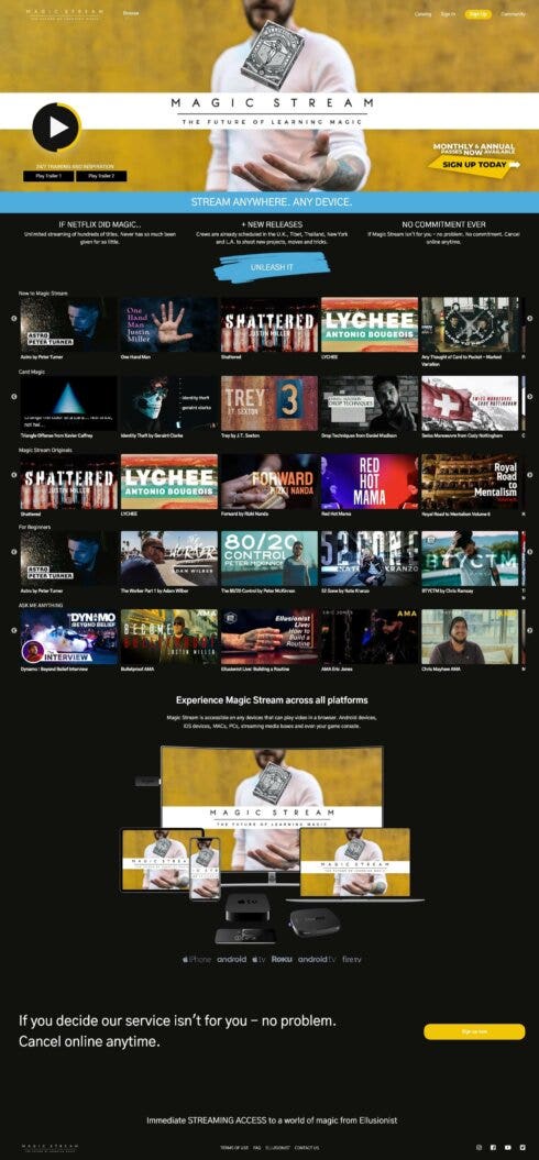 Magic Stream Netflix-style VOD catalog