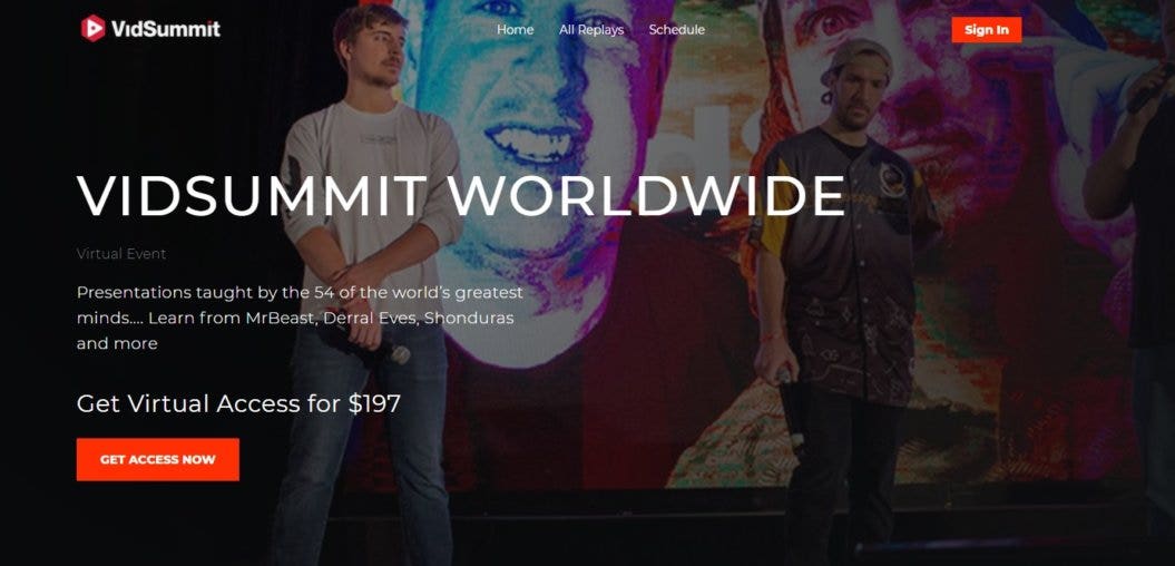 vidsummit livestream virtual event example