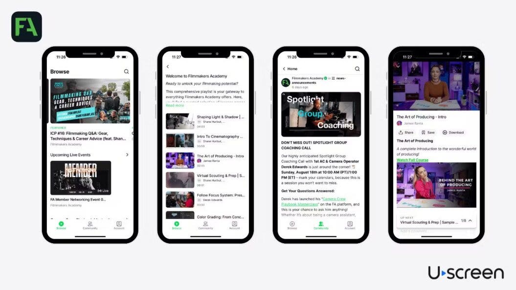 FIlmmakers academy app