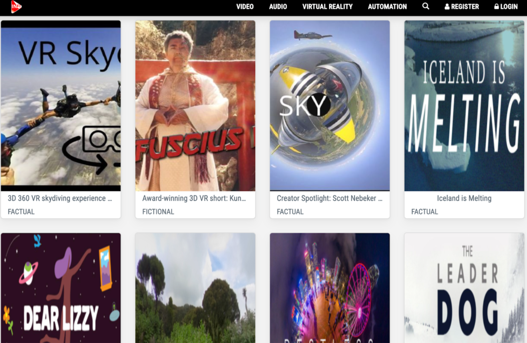 Muvi featuring content categories page