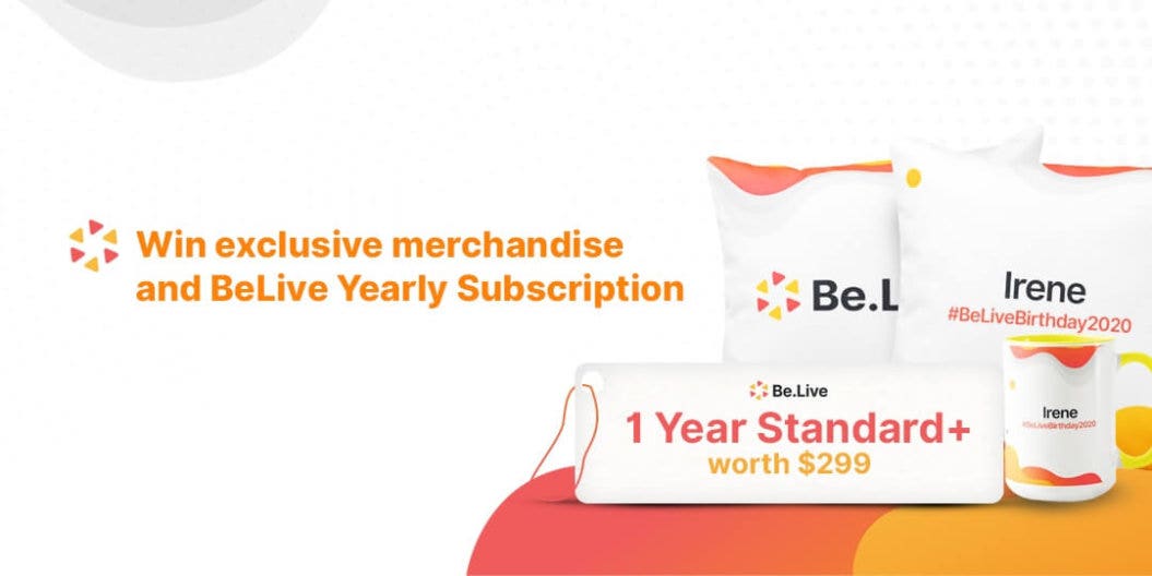 An image of BeLive's givewaway.