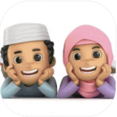 Kids' animated series membership app icon with two smiling characters