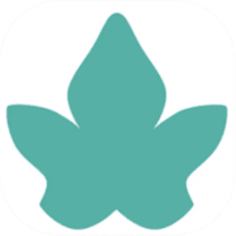 Membership app icon with a teal leaf