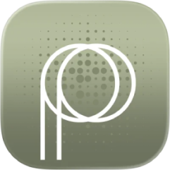 Membership app icon with a “P” monogram