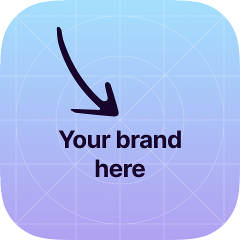 Your brand here — placeholder app icon for your own membership app