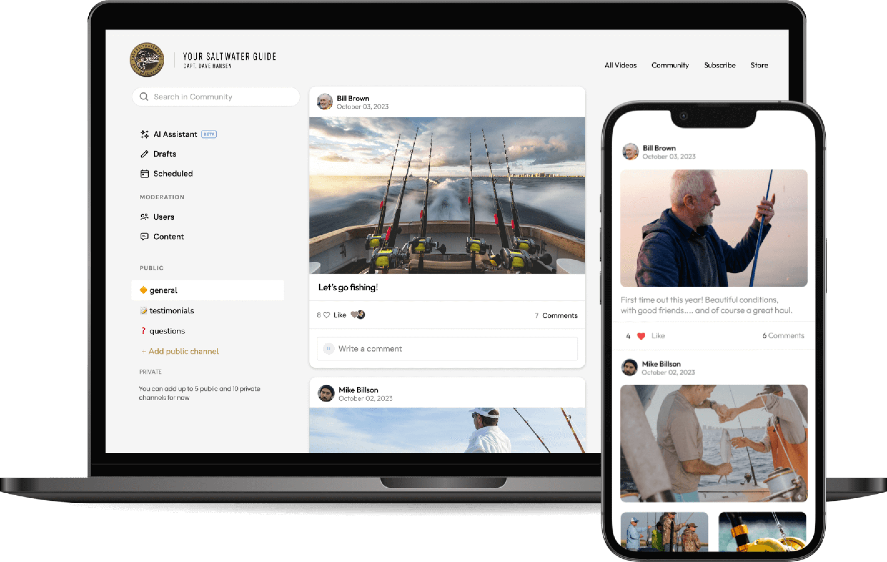 Your Saltwater Guide community on web and mobile
