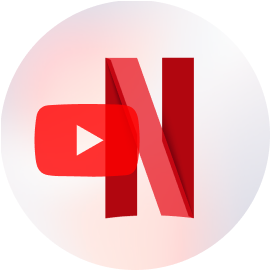 YouTube and Netflix logos