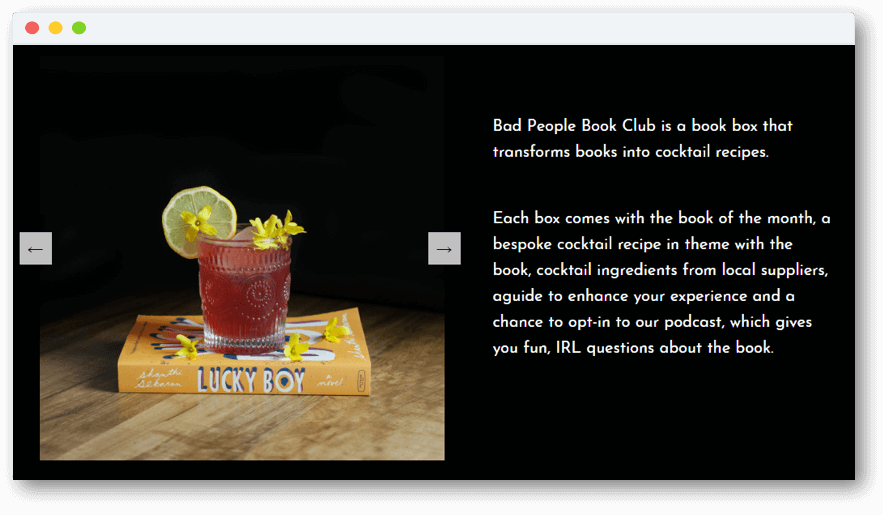 Bad people book club subscription model