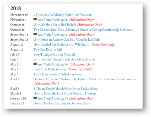 Mark manson subscription model 2
