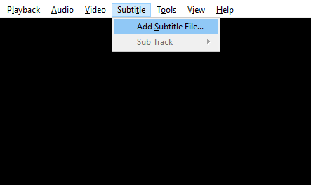 Adding subtitle file to your video player of choice