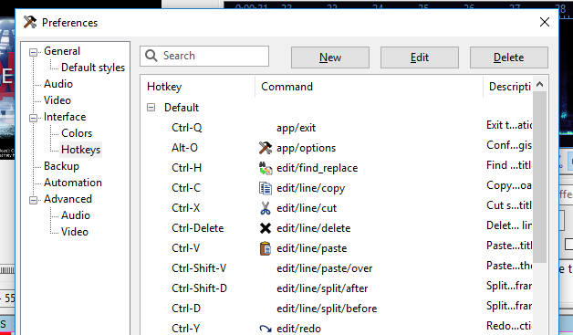 Using Hotkeys in Aegisub