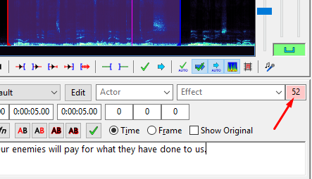 Length of the caption in Aegisub