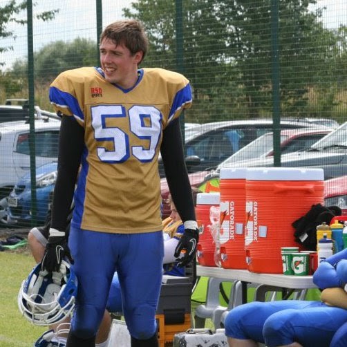 James playing American football