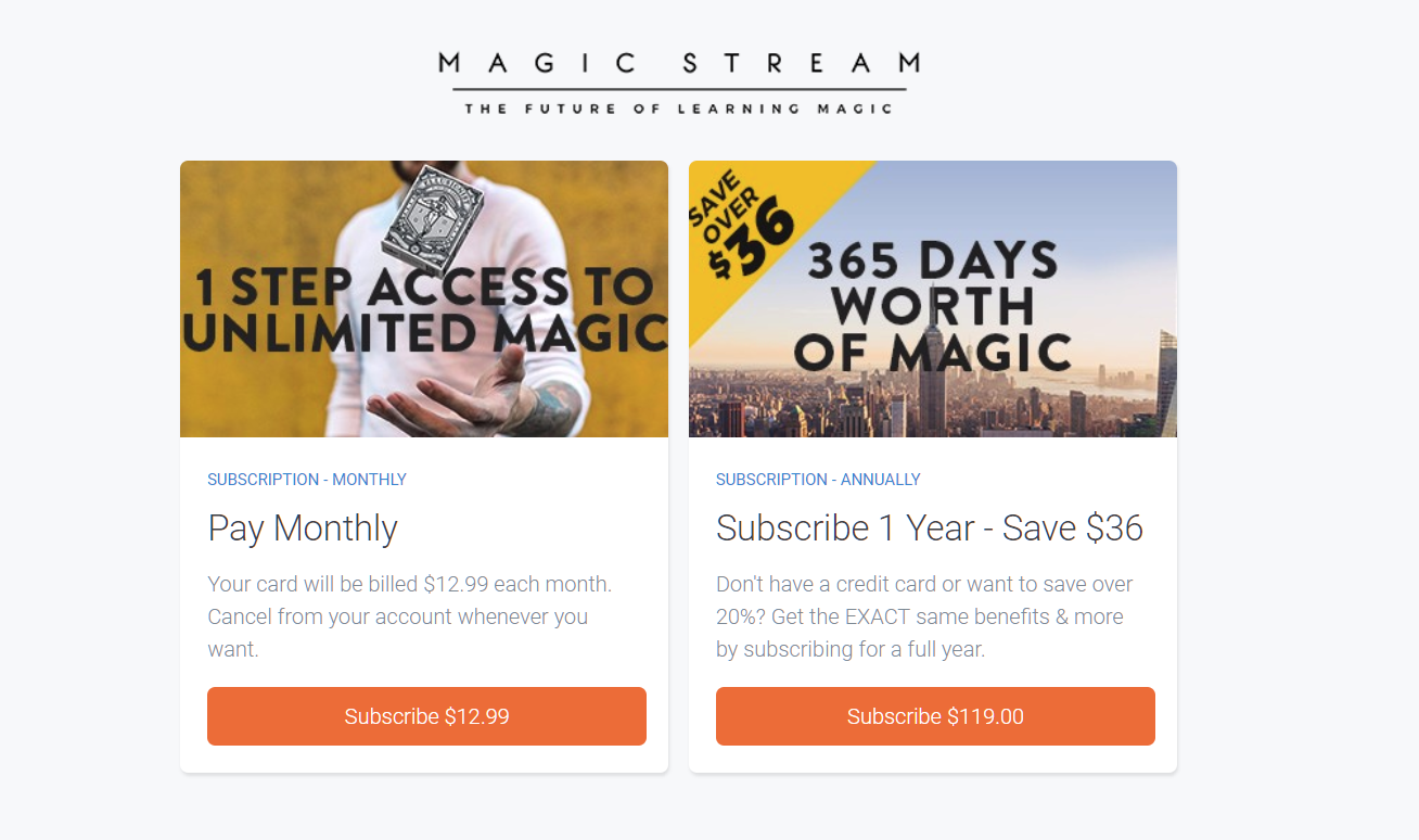Magicstream-upsell