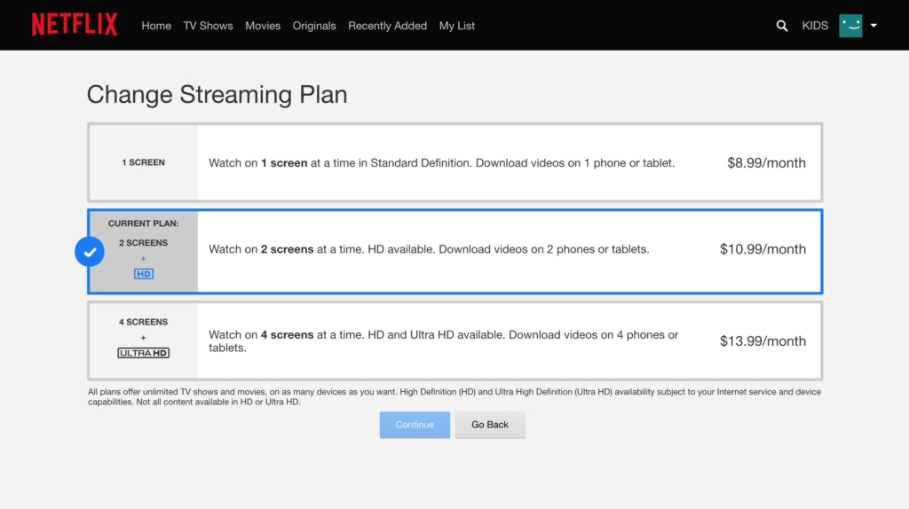 Netflix Pricing