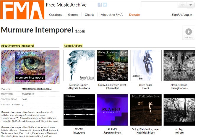 Curator: WFMU - Free Music Archive