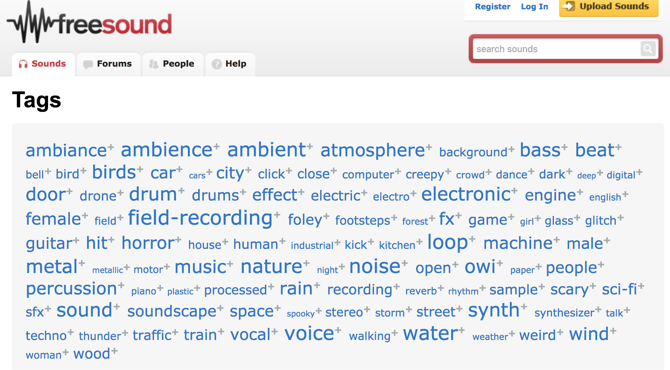 Freesound Tags