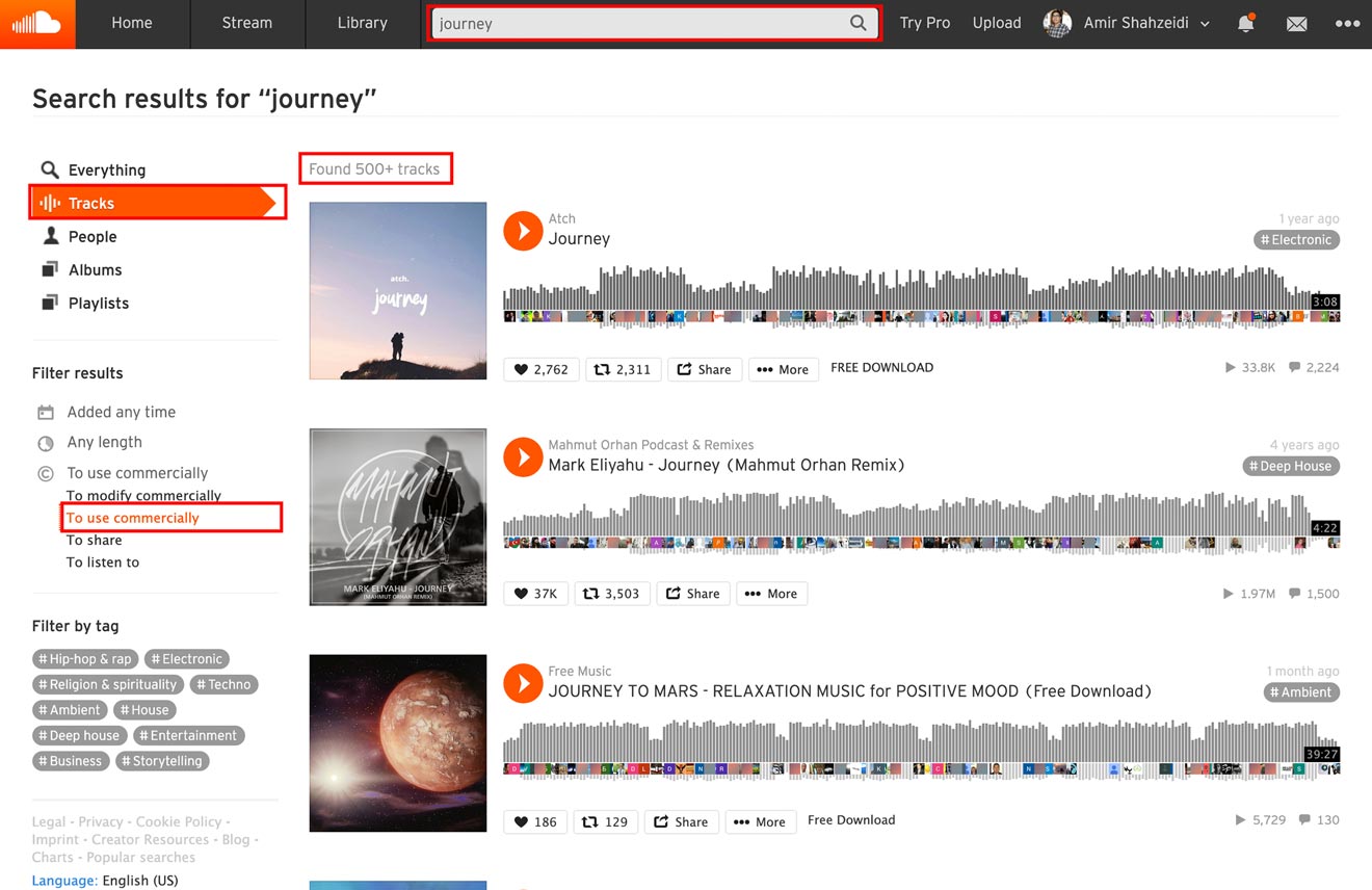 royalty free music available on soundcloud