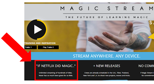 magic stream netflix reference