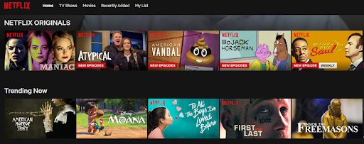 netflix homepage