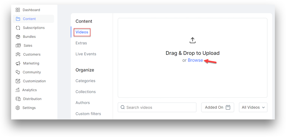New content tab